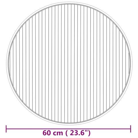 Tappeto Rotondo Naturale 60 cm in Bambù - Foto 8