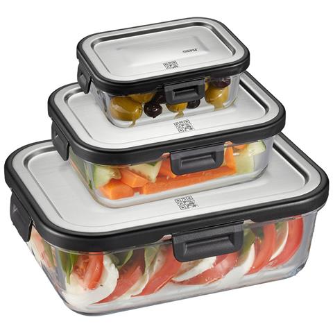 12799 recipiente per cibo Rettangolare Set Trasparente 3 pz - Foto 1
