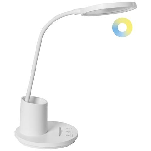 Lampada Da Scrivania A Led Vela Con Dimmer Bianco - Foto 2