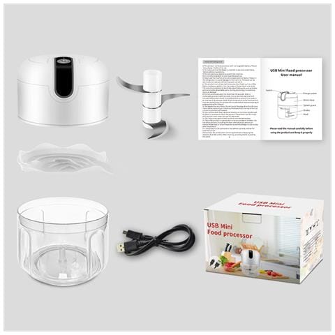 Mini Tritatutto Elettrico Da 250 Ml - Potente Robot Da Cucina Per Aglio, Carne E Altro - Foto 2