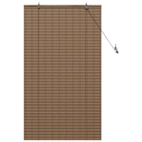 Tenda per Finestra Geometrico Marrone 80 x 160 cm Bambù - Foto 1