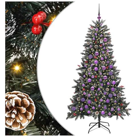 Albero di Natale artificiale con 300 LED Verde 180 cm - Foto 1