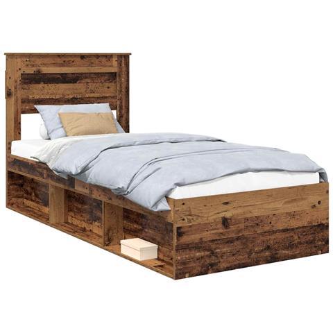 Struttura del letto Legno vecchio 90 x 200 cm Pino massello - Foto 1