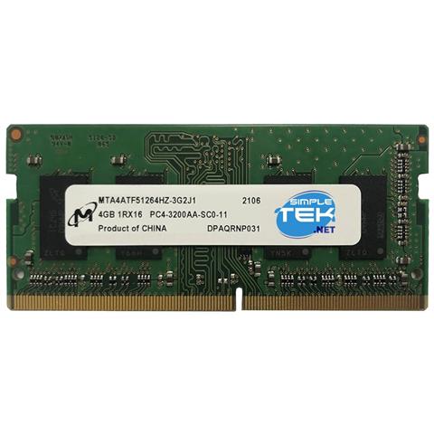 Mta4atf51264hz-3g2j1 4gb Ddr4 3200mhz Memoria Ram Banco Modulo Sodimm Pc - Foto 1