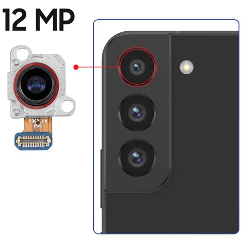 Fotocamera Posteriore Da 10mp Originale Per Galaxy S22 / S22 Plus, Obiettivo Ultra Grandangolare, Argento - Foto 4