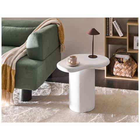 Tavolino Arsoli 43 Cm 58 Cm Bianco Sporco - Foto 1
