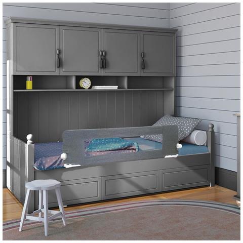 Safetots Sponda Per Letti, In Denim Grigia, 140cm Di Larghezza X 50cm Di Altezza - Foto 4