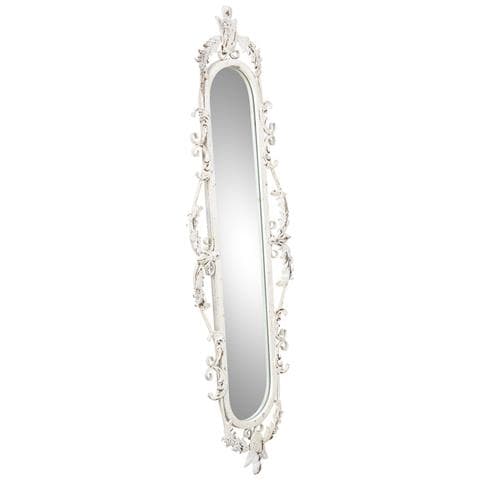 Specchio In Legno E Ferro Bianco 41x2,5x128h Cm - Foto 1