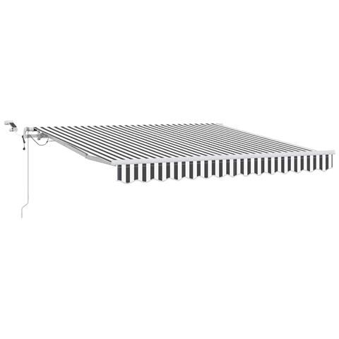 Tenda Retrattile Automatica LED Antracite e Bianco 300x250 cm - Foto 1