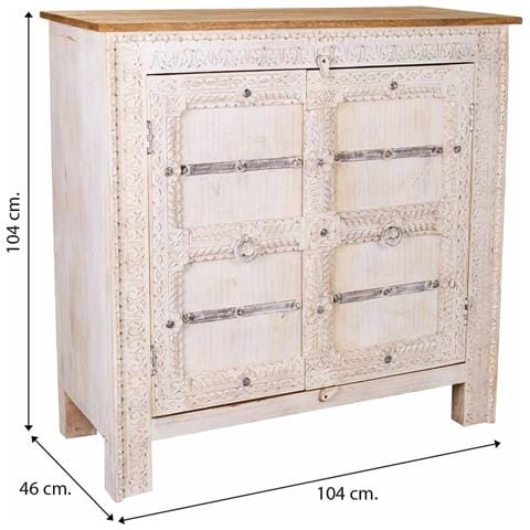 Mobile Da Ingresso In Legno Bianco 104x46x104h - Foto 8