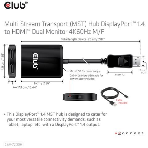 CSV-7200H ripartitore video DisplayPort 2x HDMI - Foto 6