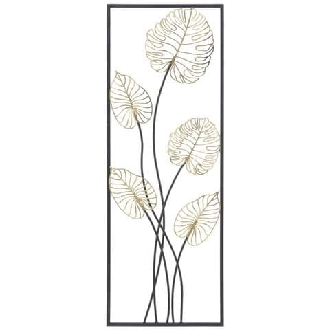 Decorazione In Metallo 3d Foglia 44-multicolore-metallo-31x2,5x90 Cm - Foto 1