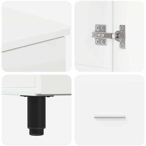 Mobiletto da bagno Bianco Lucido 60 x 35 x 60 cm - Foto 9