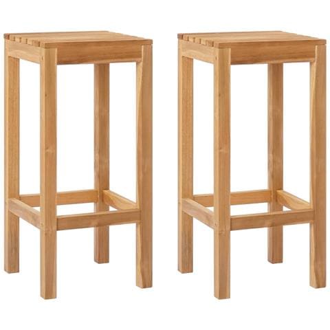 Sgabello da bar 2 pcs Naturale 35 x 35 x 75 cm - Foto 1