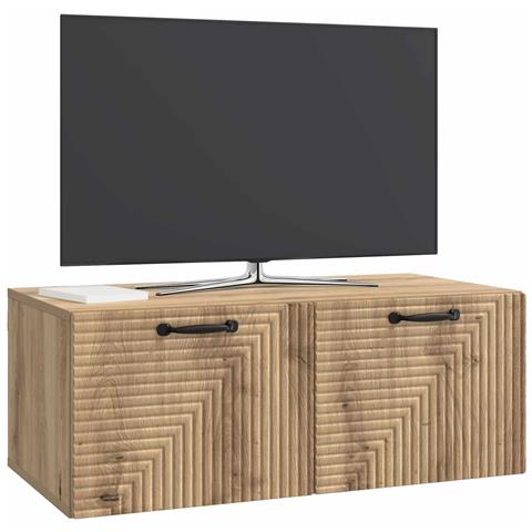 Mobile Porta TV da Muro Rovere Artigianale 78,5 x 41 x 30 cm - Foto 2