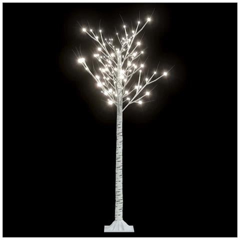 Albero Natale 156 LED 1,5m Salice Bianco Freddo Interno Esterno - Foto 1