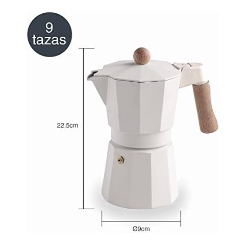 62099 Trento White Caffettiera italiana, macchina per espresso, in alluminio pressofuso - Foto 3