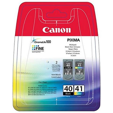 PG-40 / CL-41 Cartuccia Ink Originale Nera Ciano Magenta Gialla PIXMa iP1600 Capacità 420 Pagine - Foto 4