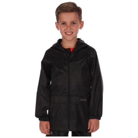Kids Stormbreak Jacket Nero Giacca Impermeabile Bambini Taglia 9/10a - Foto 1