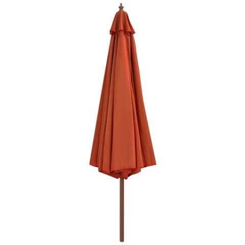 Ombrellone da Esterni con Palo in Legno 350 cm Terracotta - Foto 4