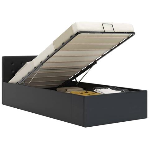 Giroletto Con Contenitore Idraulico Nero Similpelle 100x200cm - Foto 1