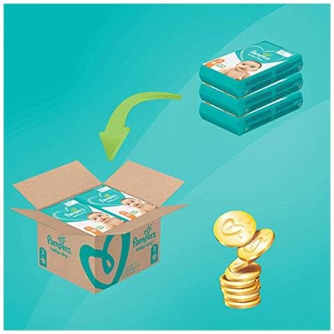 Pampers Baby-dry Pannolini, Taglia 3 (6- 10 Kg) Confezione Da 198 Pezzi - Foto 2