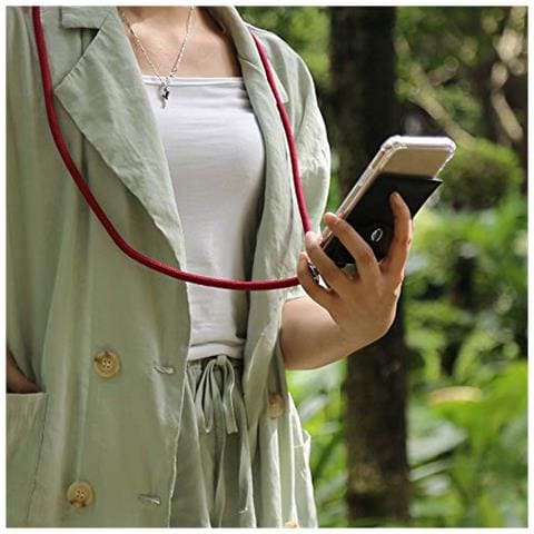 Catena Di Telefoni Cellulari Compatibile Con Samsung Galaxy J3 / J3 Duos 2016 In Rosso Rubino - Coperchio Protettivo In Silicone Con Anelli D'argento, Cinturino In Corda E Custodia Staccabile - Foto 2