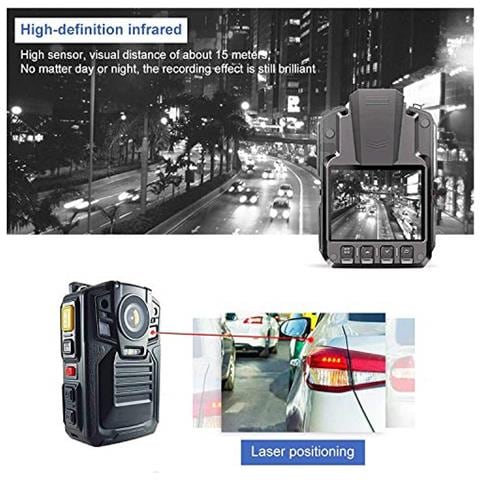 Videoregistratore Indossabile 1296p, 32 Milioni Di Pixel, 2 Batterie, Visione Notturna A Infrarossi, Uso Multi-scena, Videocamera Impermeabile Ad Alta Definizione, Registrazione In Loop, 32gb - Foto 4