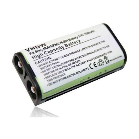 Batteria Sostituisce Sony Bp-hp550-11 Per Auricolari Cuffie Wireless (700mah, 2,4v, Nimh) - Foto 2
