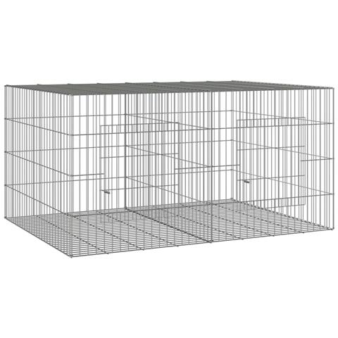 Conigliera Con 2 Pannelli 110x79x54 Cm Ferro Zincato - Foto 1