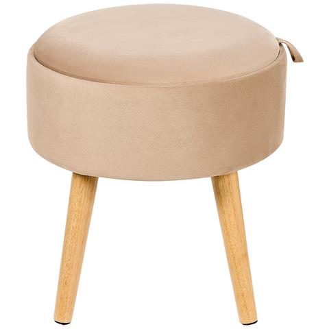 Sgabello Contenitore Neely Velluto Beige - Foto 8