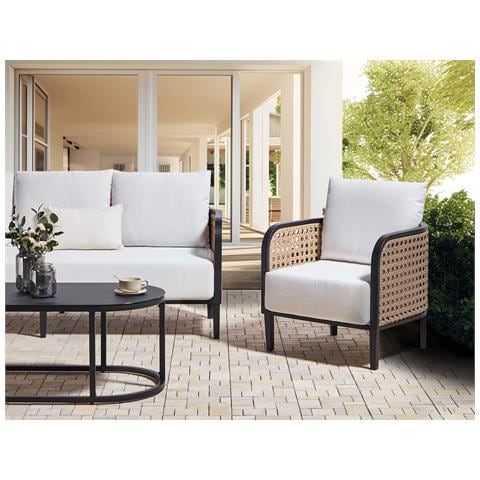 Poltrona Da Giardino Montefalco Metallo Bianco - Foto 1