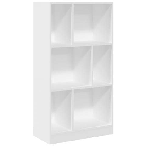 Libreria Bianca 57x28,5x107,5 Cm In Legno Multistrato - Foto 2