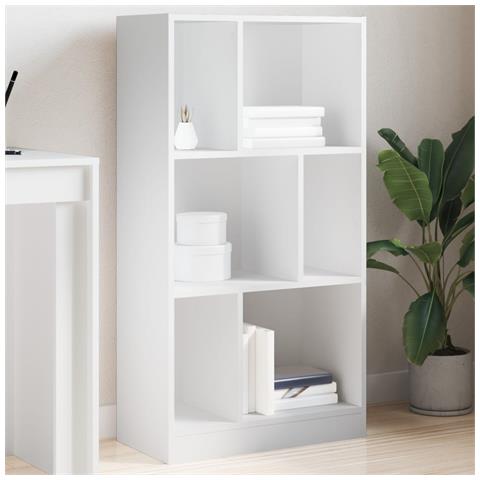 Libreria Bianca 57x28,5x107,5 Cm In Legno Multistrato - Foto 1