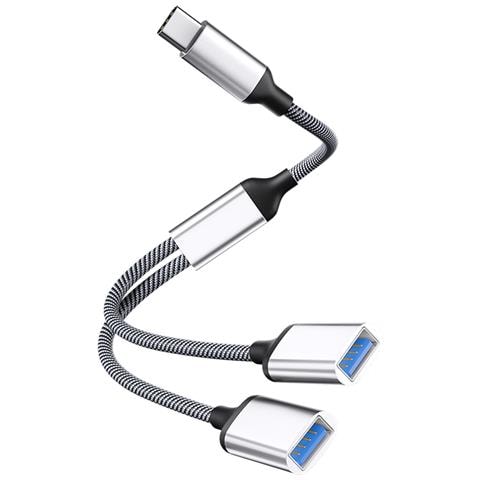 Adattatore Da Tipo C A Doppio Usb 2.0 Silver - Foto 1