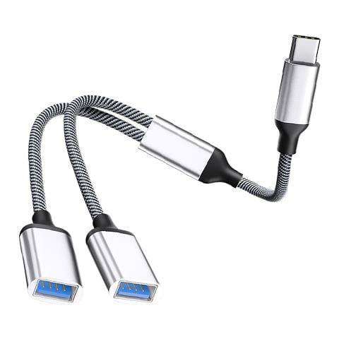 Adattatore Da Tipo C A Doppio Usb 2.0 Silver - Foto 2