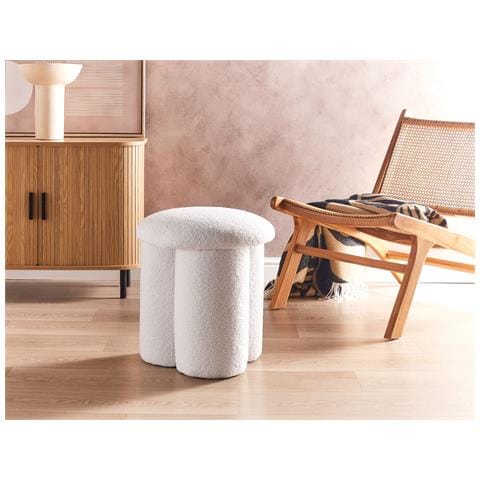 Pouf Carrington Bouclé Bianco Sporco - Foto 1