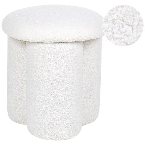 Pouf Carrington Bouclé Bianco Sporco - Foto 2