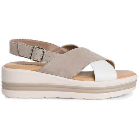 Taupe Comb Casual Open Sandals Sandali Pelle Scarpe Donna Beige Eu 39, 1-28245-42 344 - Foto 2