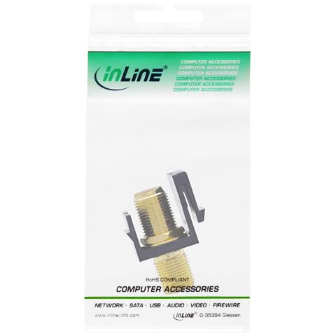 Adattatore Keystone, per cavo satellitare, 2x prese F, nero - Foto 3