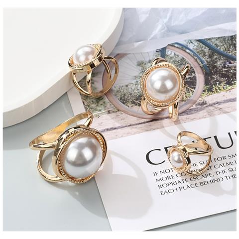 Set Di 5 Fermagli Per Sciarpa A Camelia Per Abiti, Sciarpe E Scialli Gold L - Foto 5