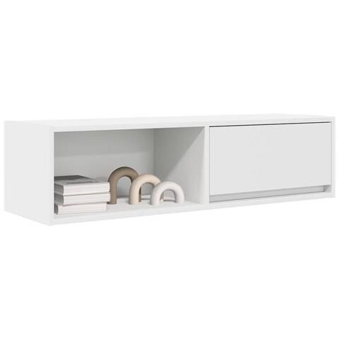 Mobili TV a Parete 2pz Bianchi 100x31x25,5 cm Legno Multistrato - Foto 2