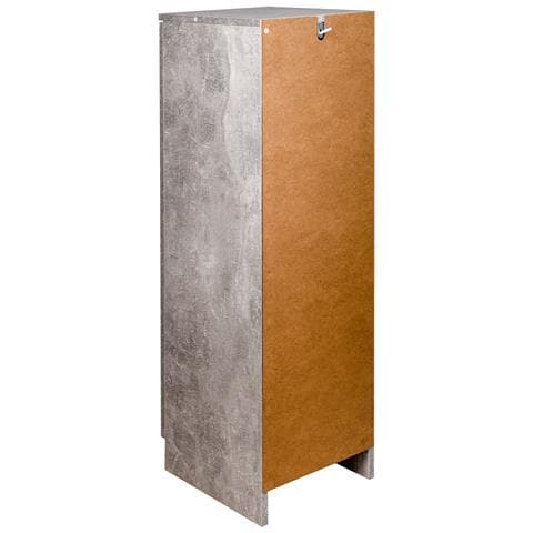 Scarpiera Mobiletto Multiuso In Legno Cemento Mobile Porta Scarpe 30x35x100 Cm - Foto 5