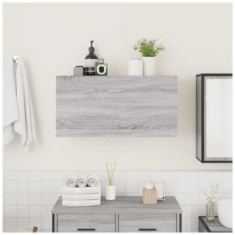 Mobile Da Bagno Grigio Sonoma 80x25x40 Cm In Truciolato - Foto 3