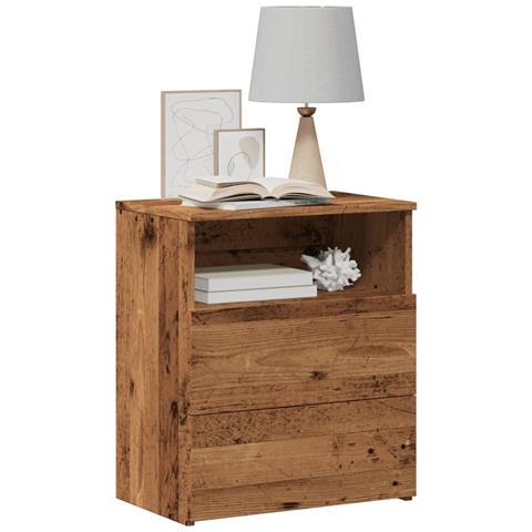 Comodino Legno Antico 50x32x60 Cm In Legno Multistrato - Foto 1