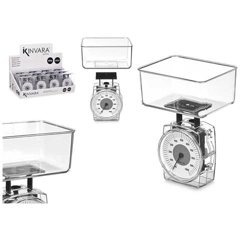 Bilancia 1kg Contenitore Rettangolare Trasparente 400ml 11,5x8,7x6 Cm. Colore Trasparente - Foto 2