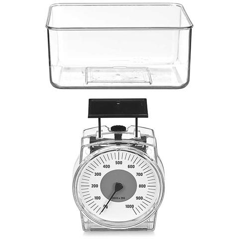 Bilancia 1kg Contenitore Rettangolare Trasparente 400ml 11,5x8,7x6 Cm. Colore Trasparente - Foto 1