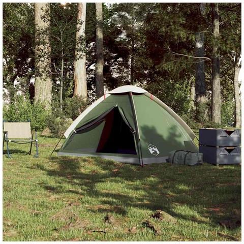 Tenda da Campeggio a Cupola per 2 Persone Verde Impermeabile - Foto 9