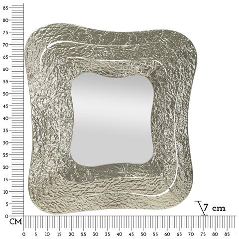Specchio Con Cornice Mf507 - Argento - Metallo - 74x7x79 Cm - Foto 7