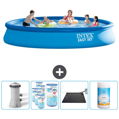 Piscina Fuori Terra - In Giro - 457x457x84 Cm - Blu - Include Accessori Coordinati Cb92 - Foto 1